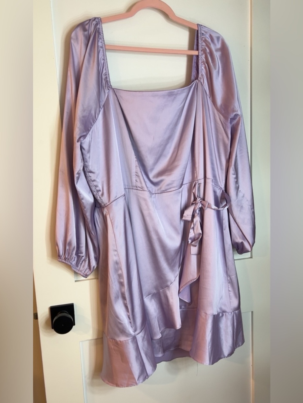 Altar'd State Lilac Satin Wrap Dress